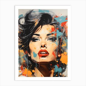 Modern Pop Art Portrait Of A Woman Art Print