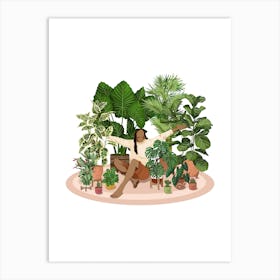 Cora The Plant Lover Art Print