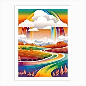 Rainbows In The Sky 5 Art Print