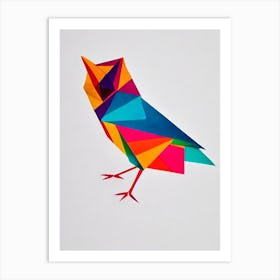 Owl Origami Bird Art Print