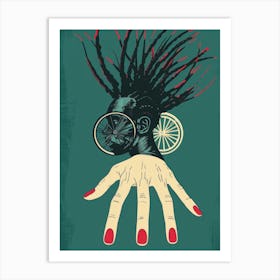 Woman With Dreadlocks 2 Art Print