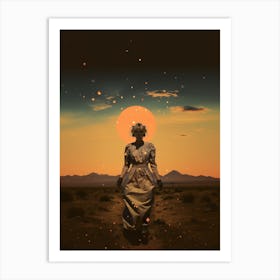 Cosmic desert portrait 1 Art Print