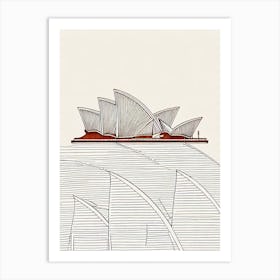 Sydney Opera House Sydney Boho Landmark Illustration Art Print