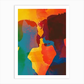 Two People Kissing 1 Art Print