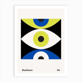 Geometric Bauhaus Poster B&W 40 Art Print