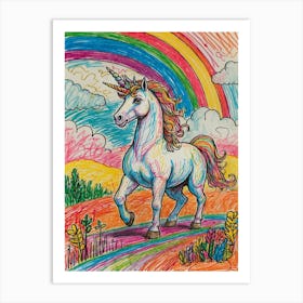 Unicorn Rainbow 1 Art Print