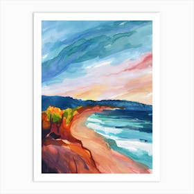 Sunset At The Beach 1 Art Print