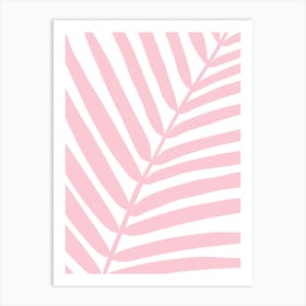 Palm Leaf Baby Pink Art Print