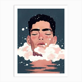 Man In The Water 5 Art Print