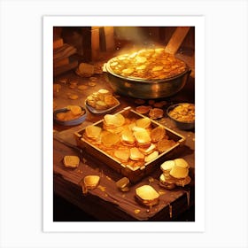 Gold Ingots And Coins Chinese New Year 3 Art Print