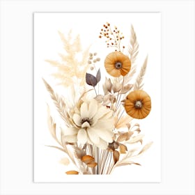 Autumn wildflowers Art Print