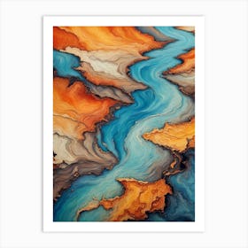 Abstract Of A River Art Print