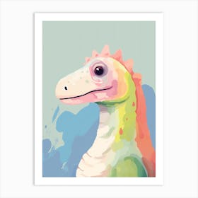 Colourful Dinosaur Saltasaurus 2 Art Print