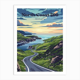 North Coast 500 Scotland Route 66 Travel Art Art Print