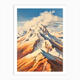 Mount Elbrus Russia 1 Mountain Painting Art Print