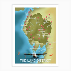 Lake District Travel poster Art Print