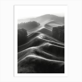 Misty Hills Art Print