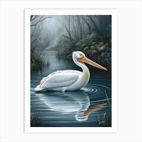 White Pelican Art Print