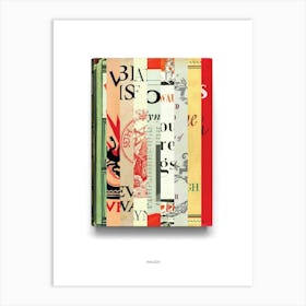 Evelyn Waugh - Book Lover Abstract Print -First Edition Covers Póster