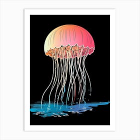 Moon Jellyfish Pop Art 3 Art Print