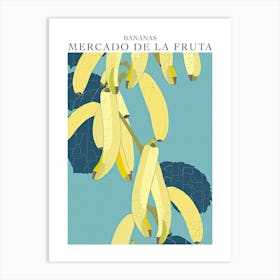 Mercado De La Fruta Bananas Illustration 1 Poster Art Print