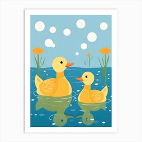 Ducks In The Water 1 Art Print