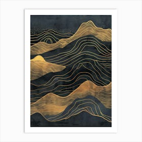 Golden Mountains Art Print