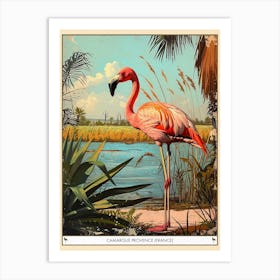Greater Flamingo Camargue Provence France Tropical Illustration 9 Poster Art Print