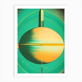 Uranus 2 Vintage Sketch Space Art Print