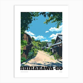 Shirakawa Go Japan 1 Colourful Travel Poster Art Print