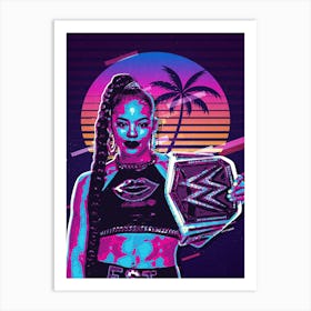 Bianca Belair 80s Retro Art Print