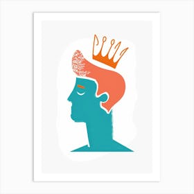 Portrait Of A Man With A Crown Art Print