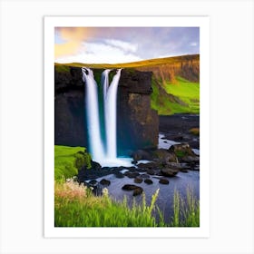 Hrafnabjargarfoss, Iceland Majestic, Beautiful & Classic (2) Art Print