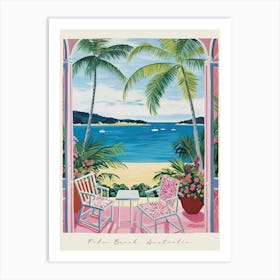 Poster Of Palm Beach, Australia, Matisse And Rousseau Style 1 Art Print