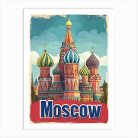 Aihrgdesign A Vintage Travel Poster Of Moscow 5 Art Print