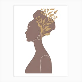 A simple and beautiful artistic image of a beautiful woman in her simplicity Art Print