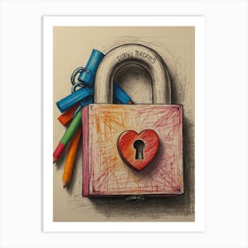 Heart Lock 11 Art Print