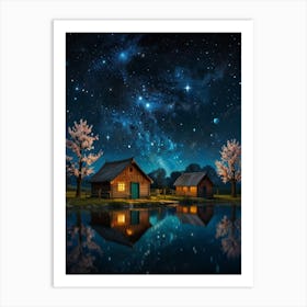 Night Sky With Starry Sky Art Print