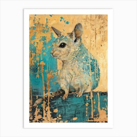 Chinchilla Gold Effect Collage 1 Art Print