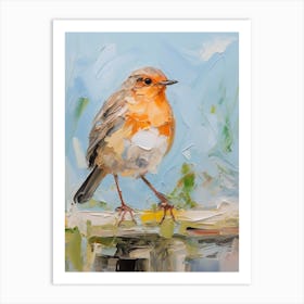 Bird Painting European Robin 3 Art Print