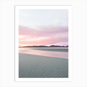Luskentyre Sands, Isle Of Harris, Scotland Pink Photography 1 Art Print