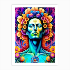 Psychedelic Man 5 Art Print