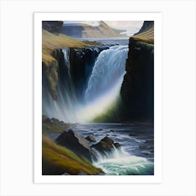 Thorufoss, Iceland Peaceful Oil Art  Art Print