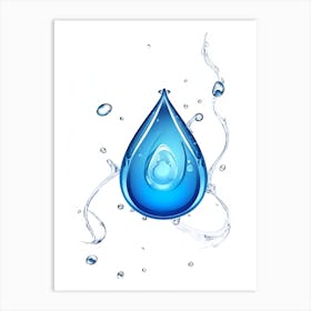 Dreamshaper V7 Water Drop Vector Icon Formed From I And Q Lett 0 Art Print
