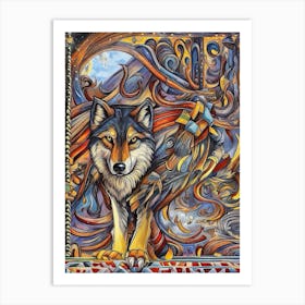 Wolf on a journey Art Print