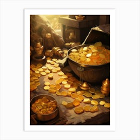 Gold Ingots And Coins Chinese New Year 2 Art Print