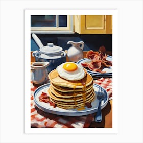 Pancakes And Bacon Art Print