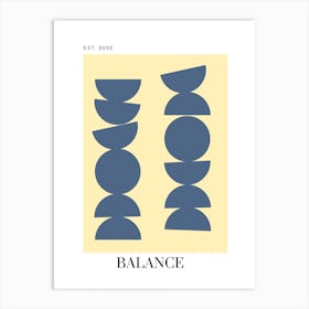 4 Balance - Yellow Art Print