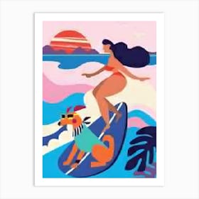 Surfer Girl 3 Art Print