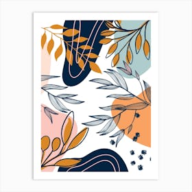 Abstract Floral Pattern 39 Art Print